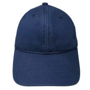 George Baseball Cap Blue Strapback One Size Solid Plain Curved Brim Casual Hat